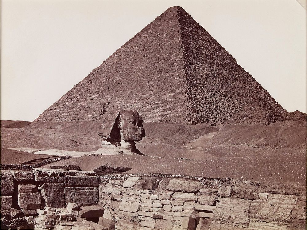 Le Grande Pyramide Chéops, le Sphinx et le Temple de Chafra. Original from the Minneapolis Institute of Art.