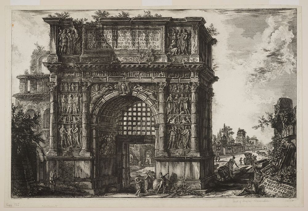 Arch of Trajan at Beneventum in the Kingdom of Naples. Original from the Minneapolis Institute of Art.