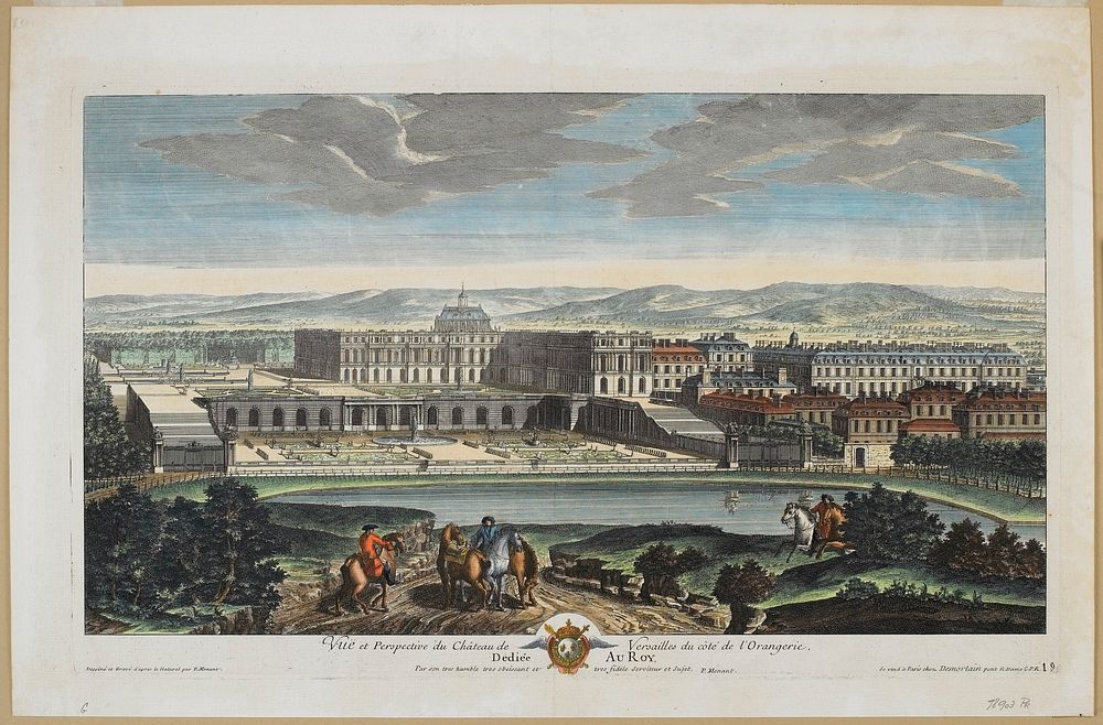 View of the Chateau of Versailles from the Orangery. Original from the Minneapolis Institute of Art.