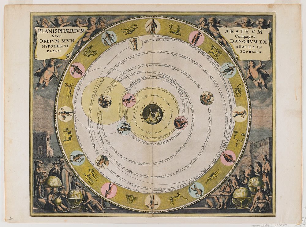 The Planisphere of Aratus, plate 8 from Harmonia Macrocosmica. Original from the Minneapolis Institute of Art.