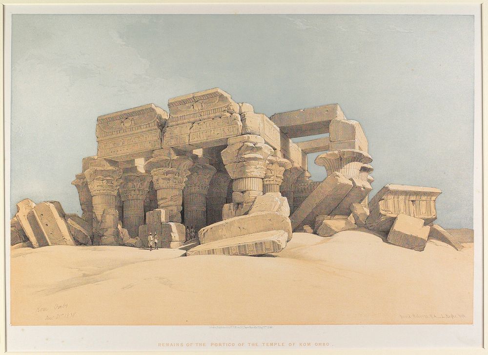 Remains of the Portico of the Temple of Kom Ombo. Original from the Minneapolis Institute of Art.