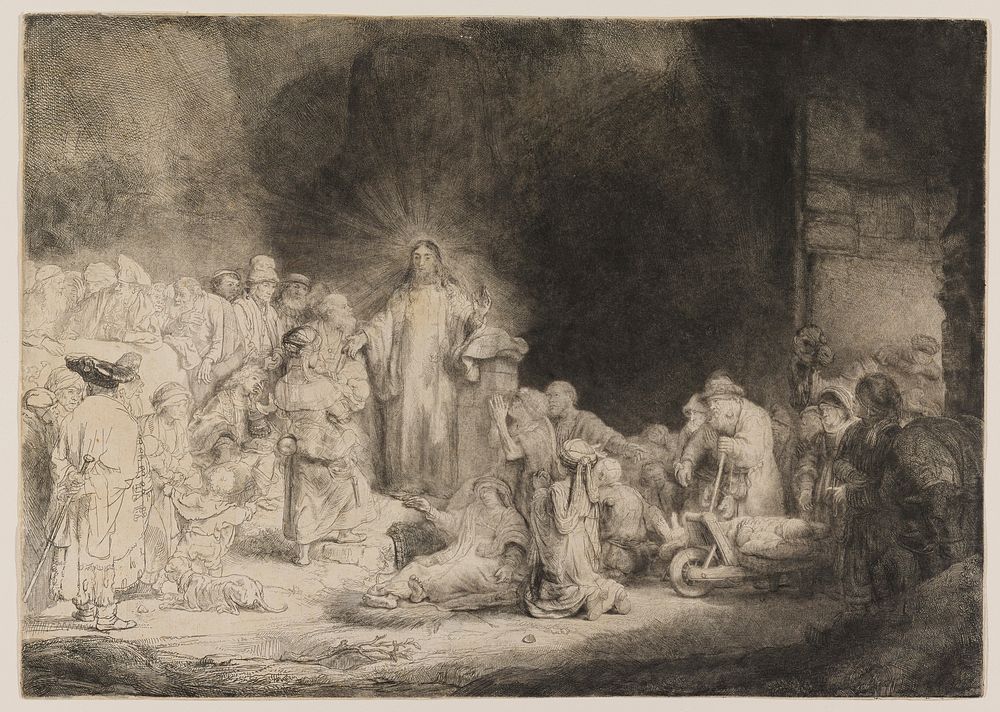 Rembrandt van Rijn's Christ Healing the Sick. Original from the Minneapolis Institute of Art.
