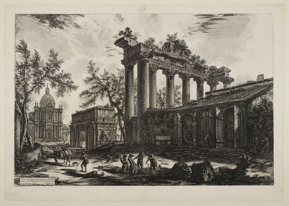 Walls and Pronaos, Temple of Saturn. Original from the Minneapolis Institute of Art.