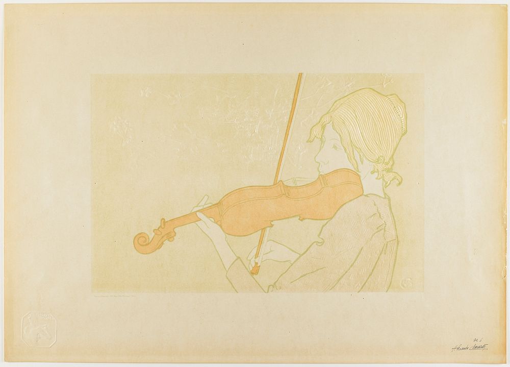 Girl with a Violin. Original from the Minneapolis Institute of Art.