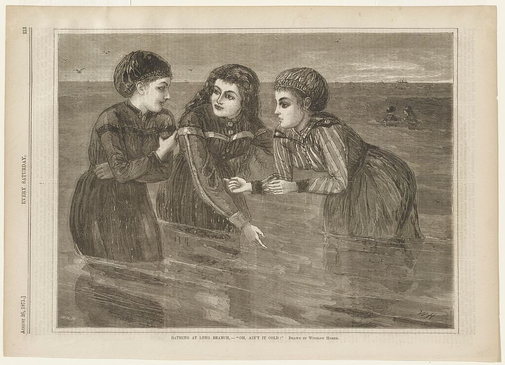 Bathing at Long Branch--"Oh, Ain't it Cold!". Original from the Minneapolis Institute of Art.