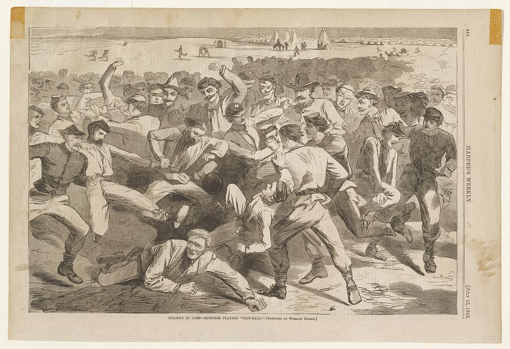 Holiday in Camp - Soldiers Playing Football. Original from the Minneapolis Institute of Art.