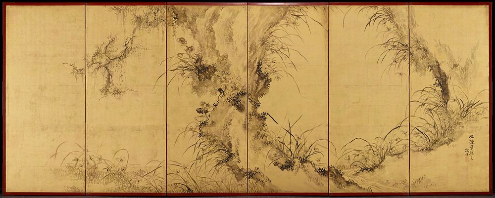 left 3 panels show close image of bamboo plant; right 3 panels bamboo grove at top as a background with continuation at…
