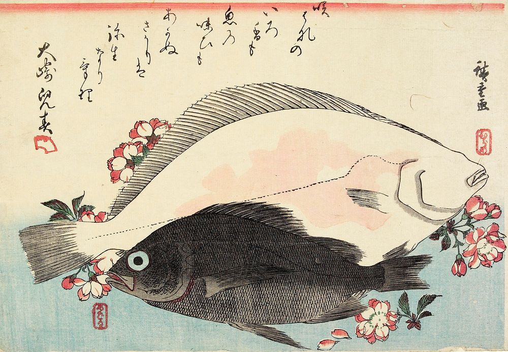 Halibut and Rockfish. Original from the Minneapolis Institute of Art.