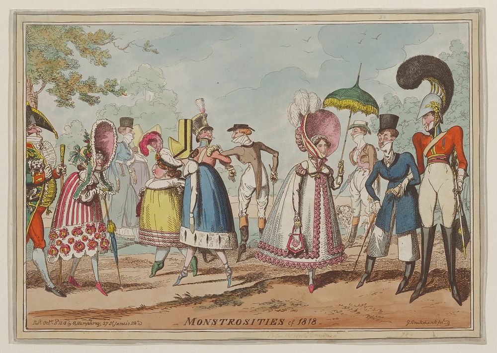 Caricature, from Monstrosities of 1818. Original from the Minneapolis Institute of Art.