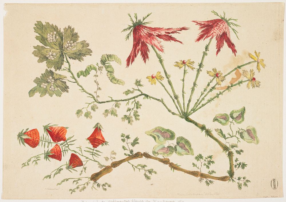 Ornament. Chinoiserie. Flowers.. Original from the Minneapolis Institute of Art.