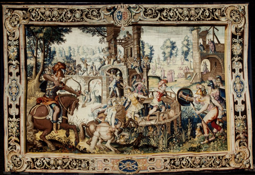 a piece from the tapestry series woven for Marie de' Medici, The Stories of Queen Artemisia, based on an epic account by…
