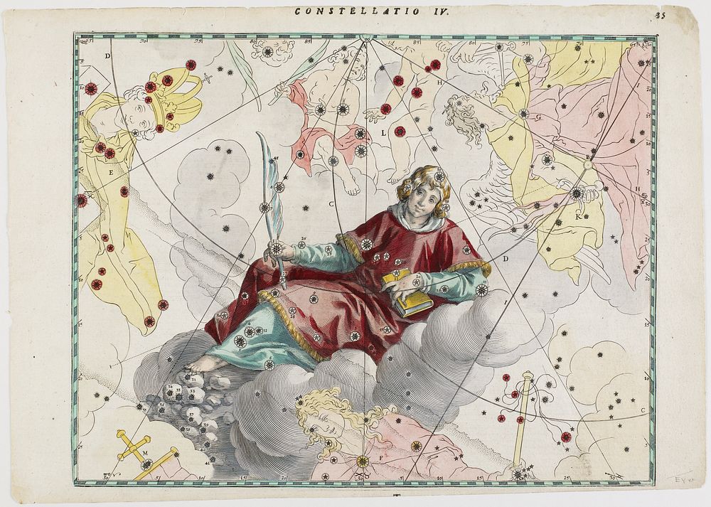 Saint Stephen (Cepheus), Constellation IV from "Coelum Stellatum Christianum," 1627. Original from the Minneapolis Institute…