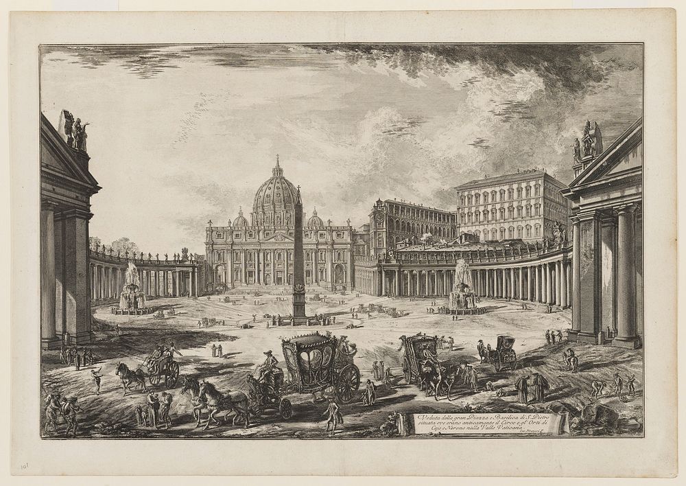 Great Piazza and Basilica of St. Peter's. Original from the Minneapolis Institute of Art.