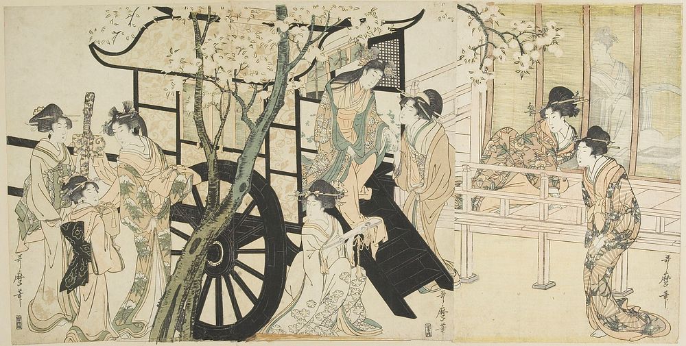 vertical ōban triptych. Original from the Minneapolis Institute of Art.