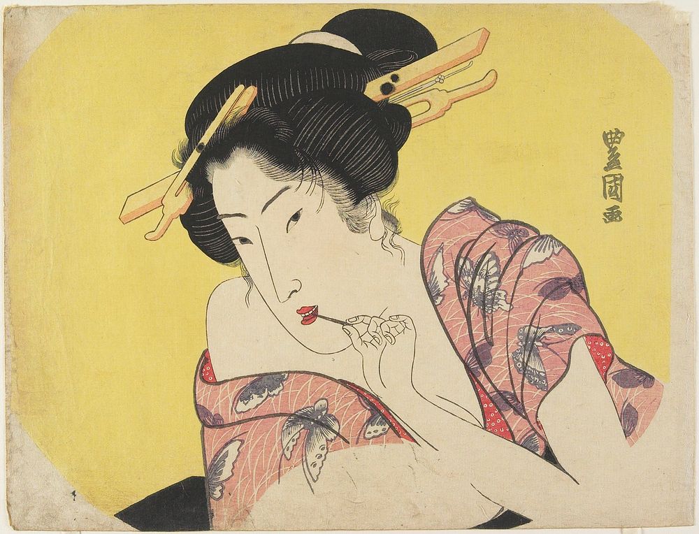 Woman Using a Toothpick. Original from the Minneapolis Institute of Art.