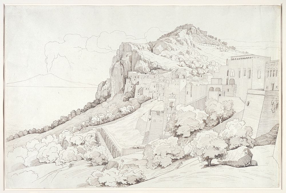 View on the Island of Capri with Mount Vesuvius in the Distance. Original from the Minneapolis Institute of Art.