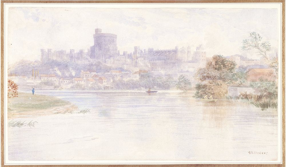 View of the city of Windsor (Berkshire) from the river Thames. Original from the Minneapolis Institute of Art.