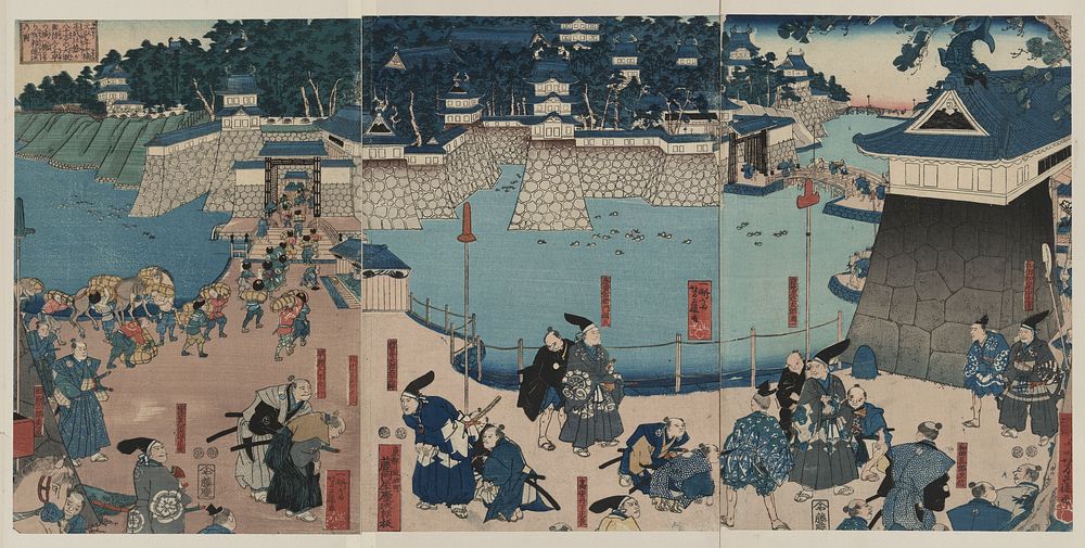 Kusunoki masashige chihayajō rōjō no zu. Original from the Library of Congress.