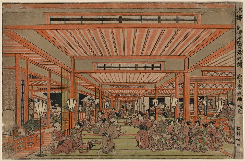 Ukie shin-yoshiwara sōjimai no zu. Original from the Library of Congress.