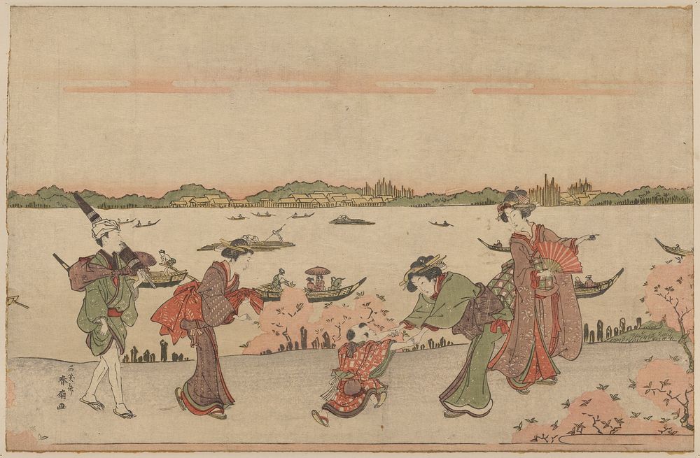 Mimeguri no hanami. Original from the Library of Congress.