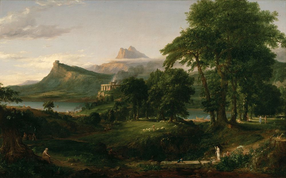 The Arcadian or Pastoral State, second painting in The Course of Empire, by Thomas Cole