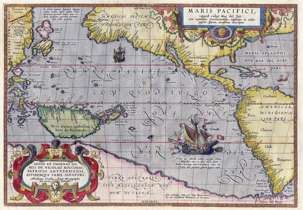 Maris Pacifici by Abraham Ortelius. This map was published in 1589 in his Theatrum Orbis Terrarum. It was not only the first…