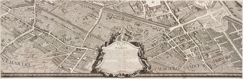 In marked contrast to the small, single-page city views appearing in late 16th and 17th century town atlases, were large…