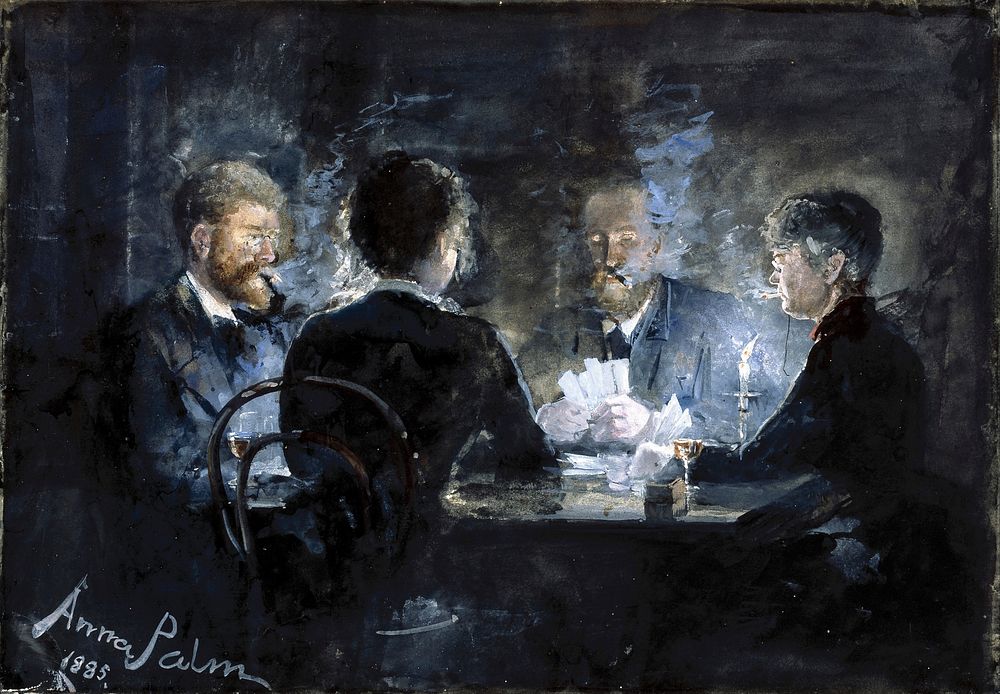 Anna Palm - A game of L'hombre in Brøndum's Hotel - Google Art Project