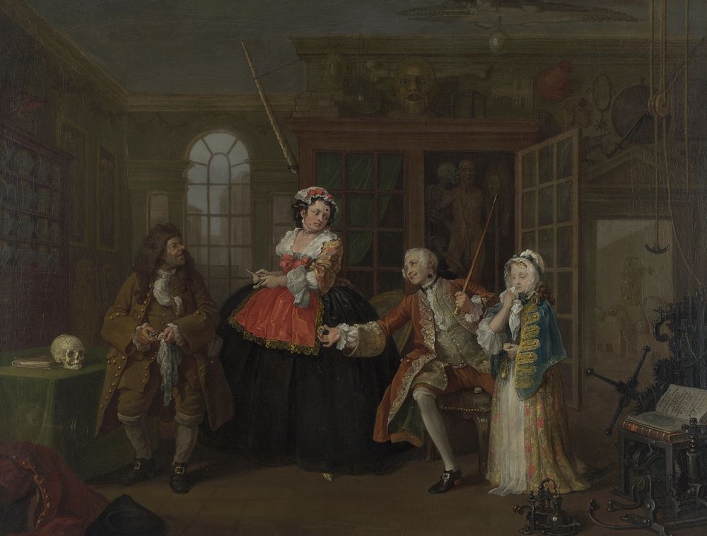 Marriage A-la-Mode: 3, The Inspection. William Hogarth. Oil on canvas. 69.9 x 90.8 cm.