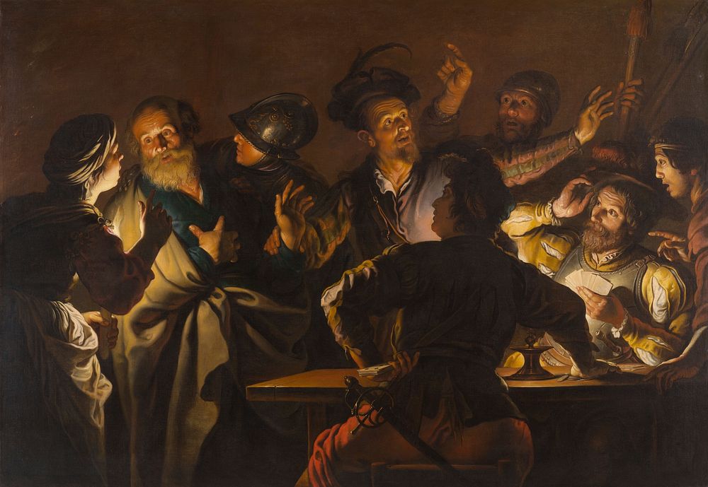 The Denial of St. Peter. circa 1620-1625. Gerard Seghers. Oil on canvas.62 x 89 1/2 in. (157.5 x 227.3cm). North Carolina…