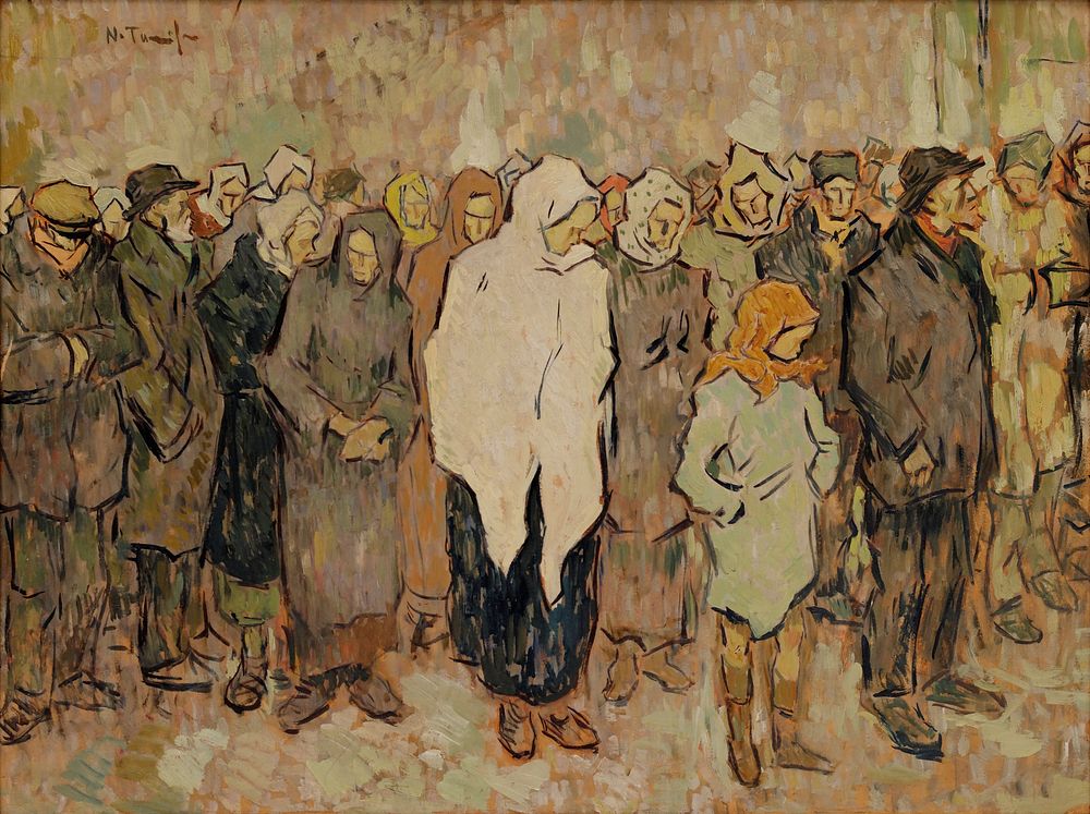 Bread Line, oil on canvas.