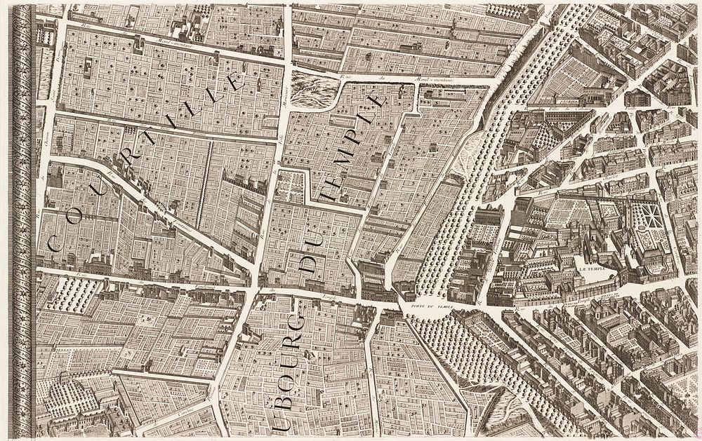 Turgot map of Paris, a highly accurate and detailed map of the city of Paris as it appeared in 1734–1736.