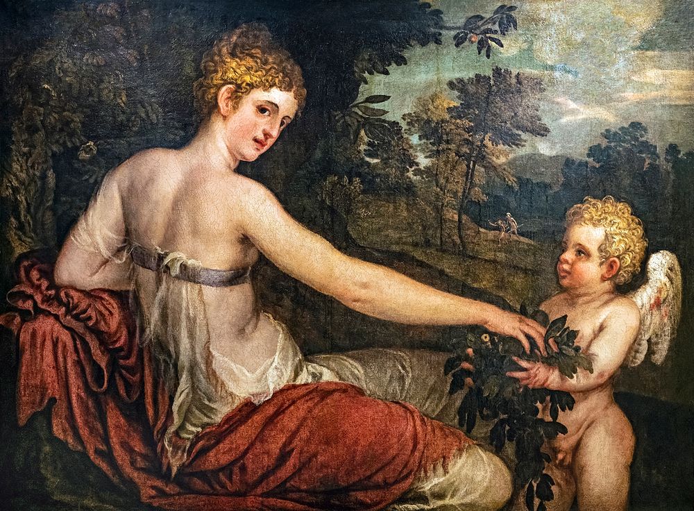 Ca' Rezzonico - Flora con un amorino in un Paesaggio (Inv.028) - Lambert Sustris