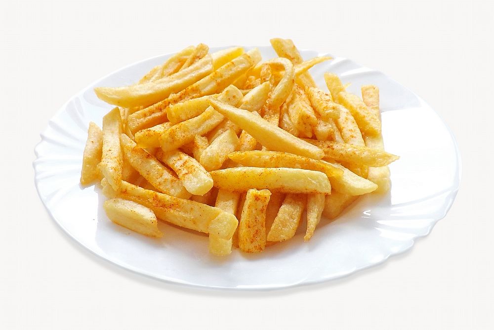 French fries, isolated food image