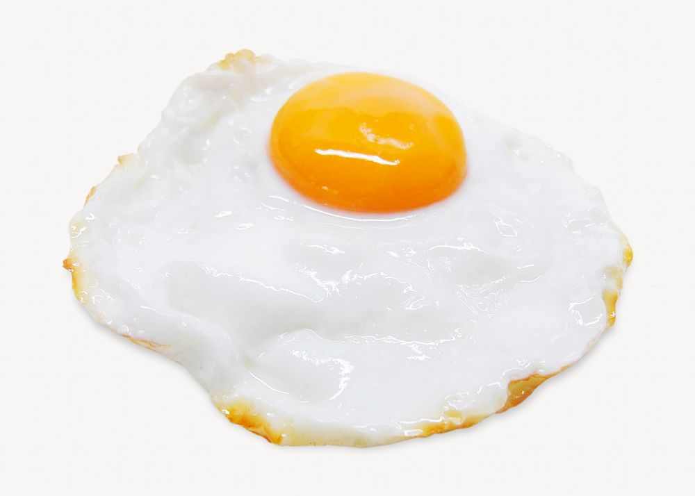Fried egg, isolated food image