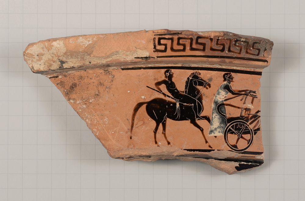 Terracotta fragment of a volute-krater (bowl for mixing wine and water)