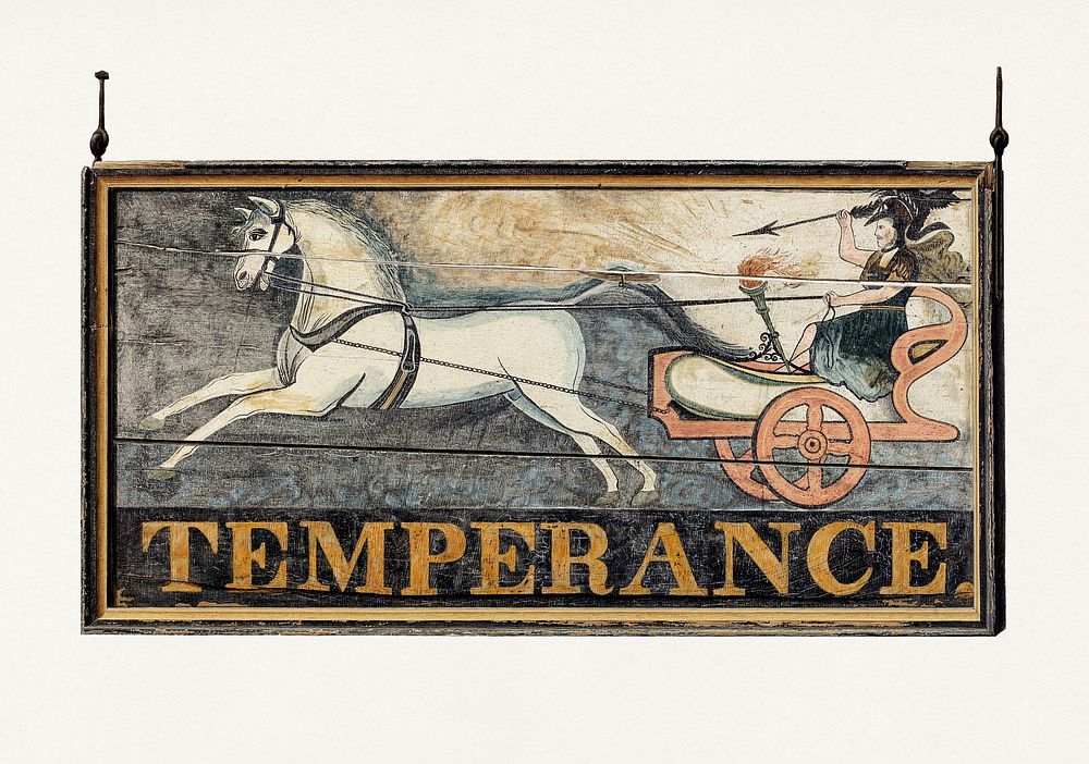 Tavern Sign: "Temperance" (c. 1940) by John Matulis. Original from The National Gallery of Art. Digitally enhanced by…