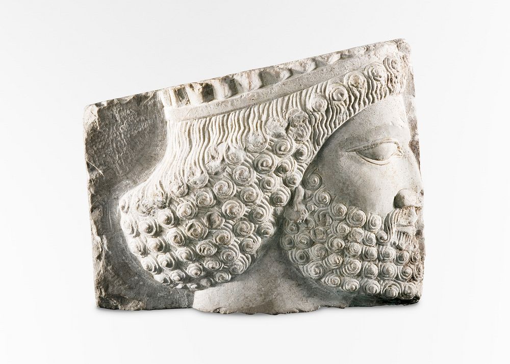 Relief Fragment with Head of Soldier (5th century BC) sculpture in high resolution by anonymous. Original from the Saint…