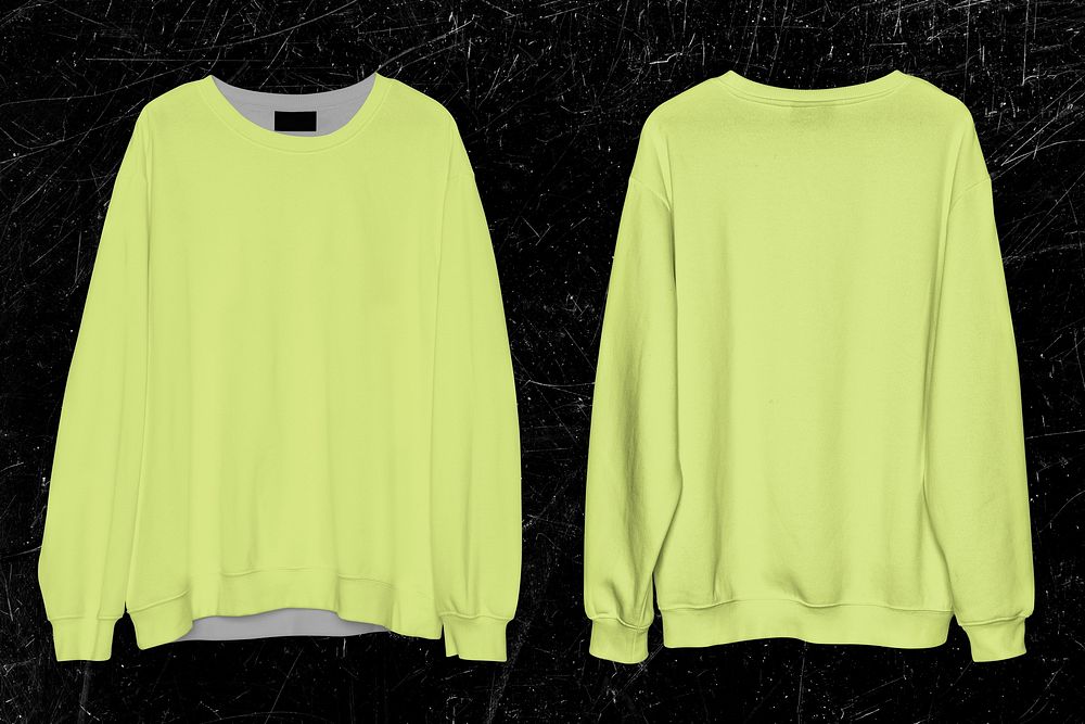 Green sweater, casual apparel with design space