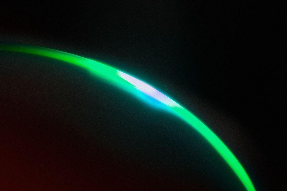 Abstract green light, dark background