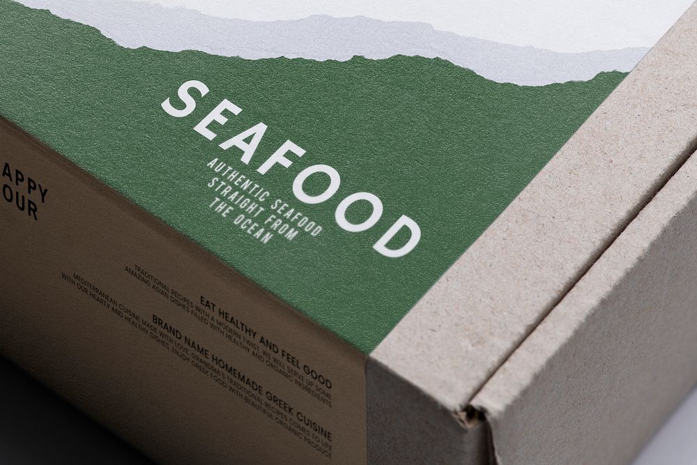 Seal sticker mockup, packaging box for small business psd