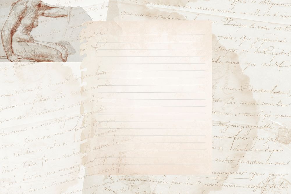 Vintage letter paper stain background