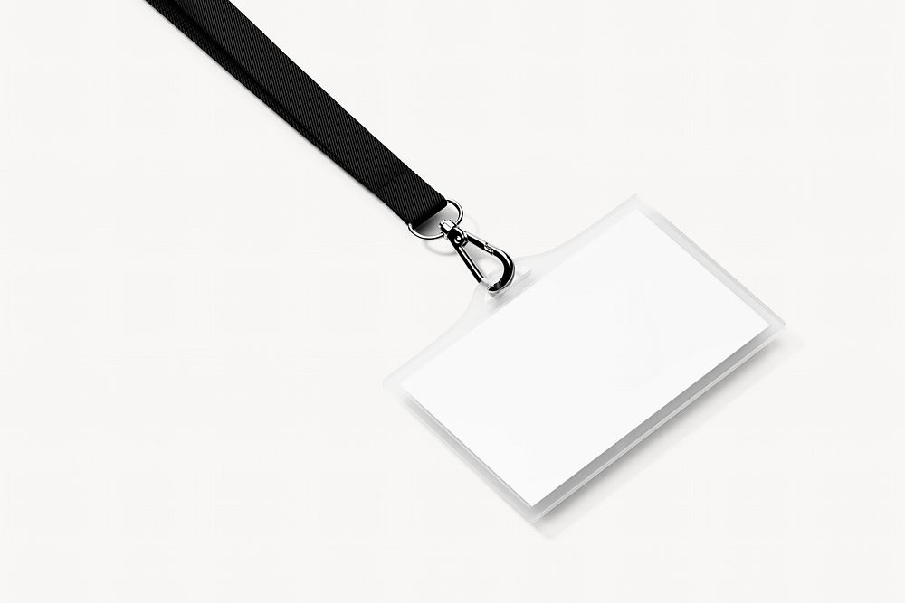 Staff card, black & white 3D design