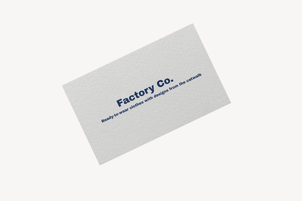 Business card mockup, gray 3D design psd
