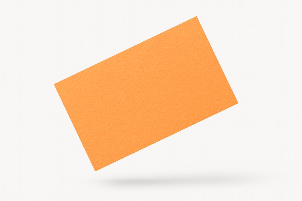 Business card, orange 3D rendering design