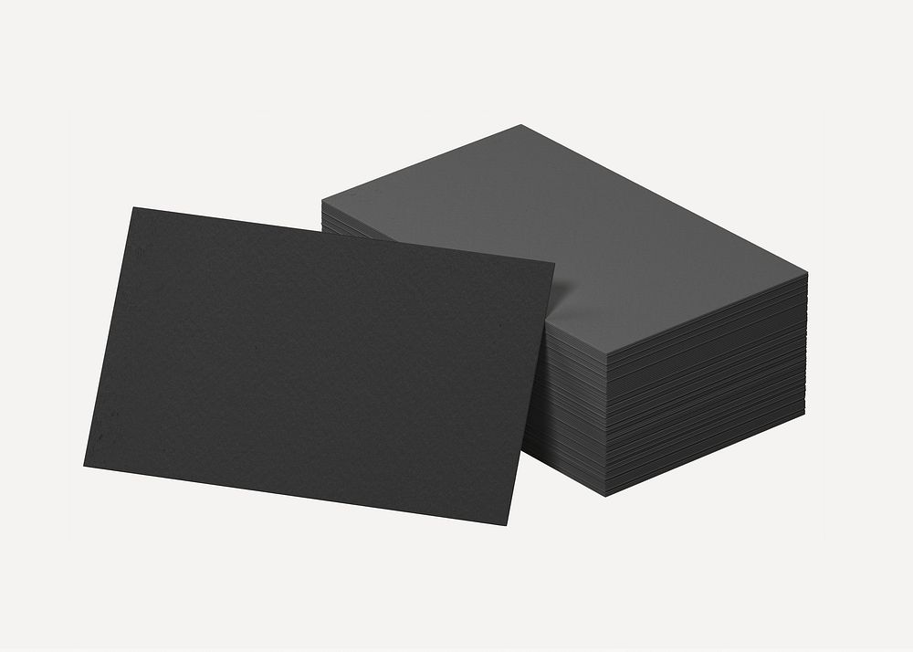 Business card, black 3D design