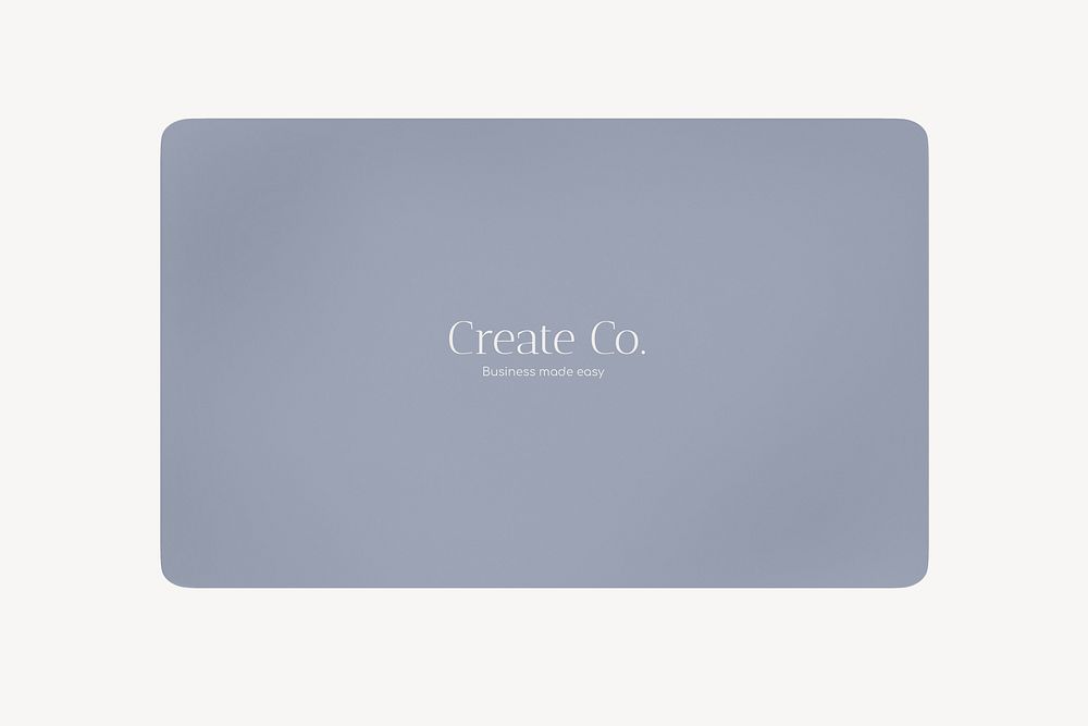 Business card mockup, gray 3D rendering design psd