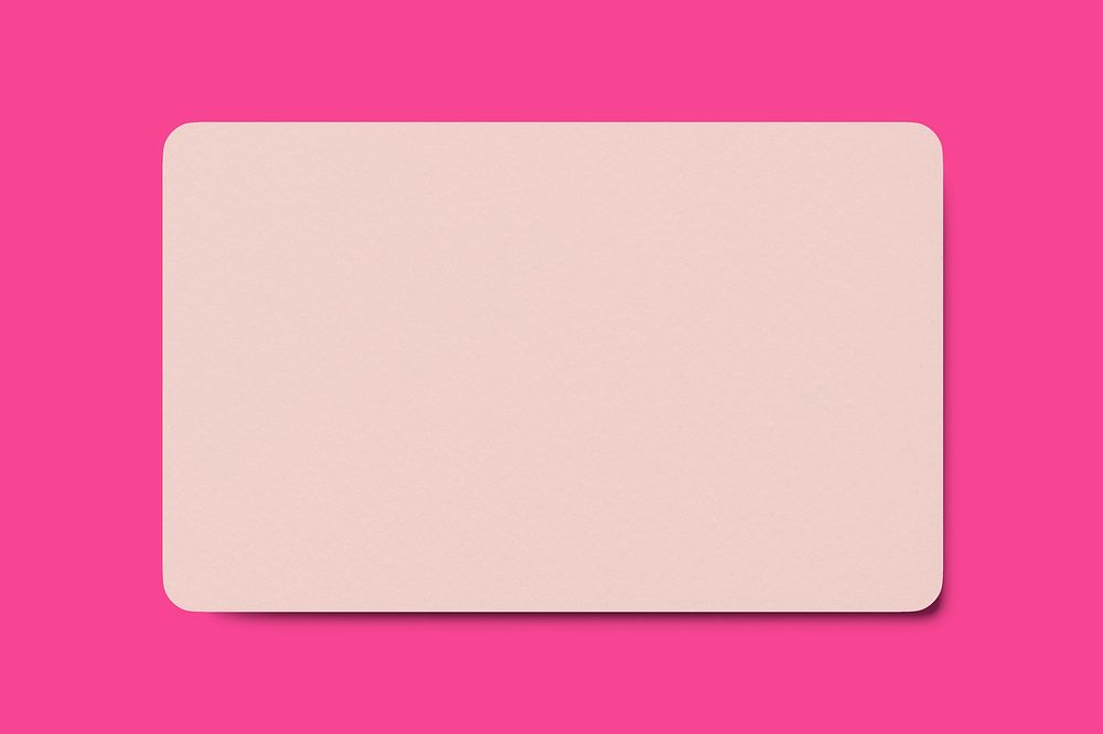 Name card, pink 3D rendering design