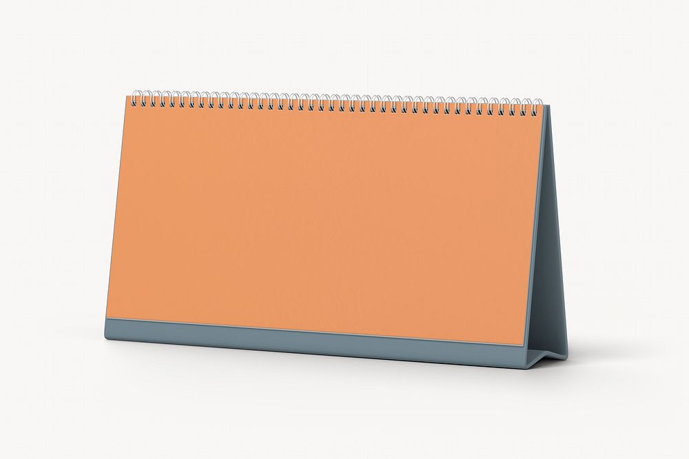 Desk calendar, orange 3D rendering design