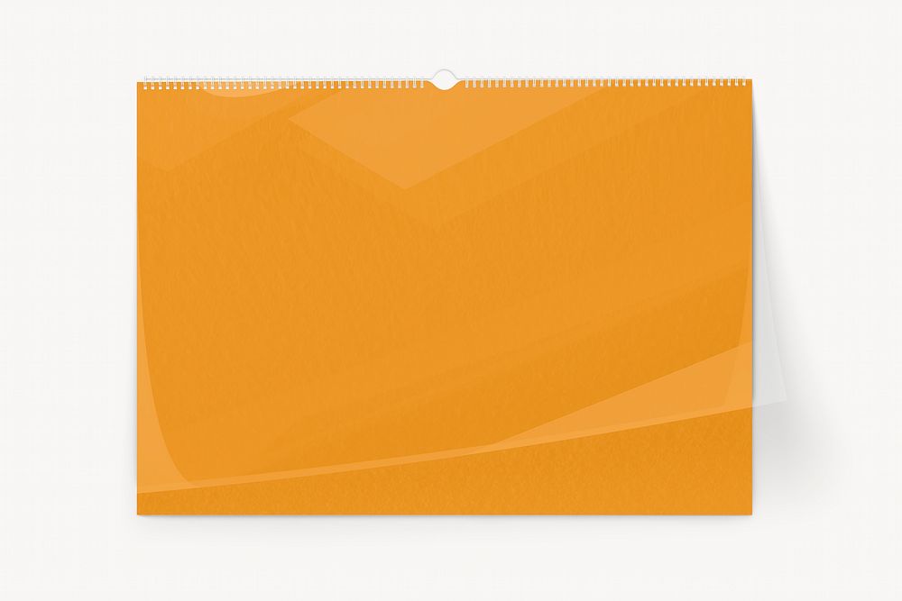 Wall calendar, orange 3D rendering design